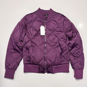 Universal Standard Puffer Bomber Jacket 3XS(2-4) Winer‎ Bloom Purple Womens